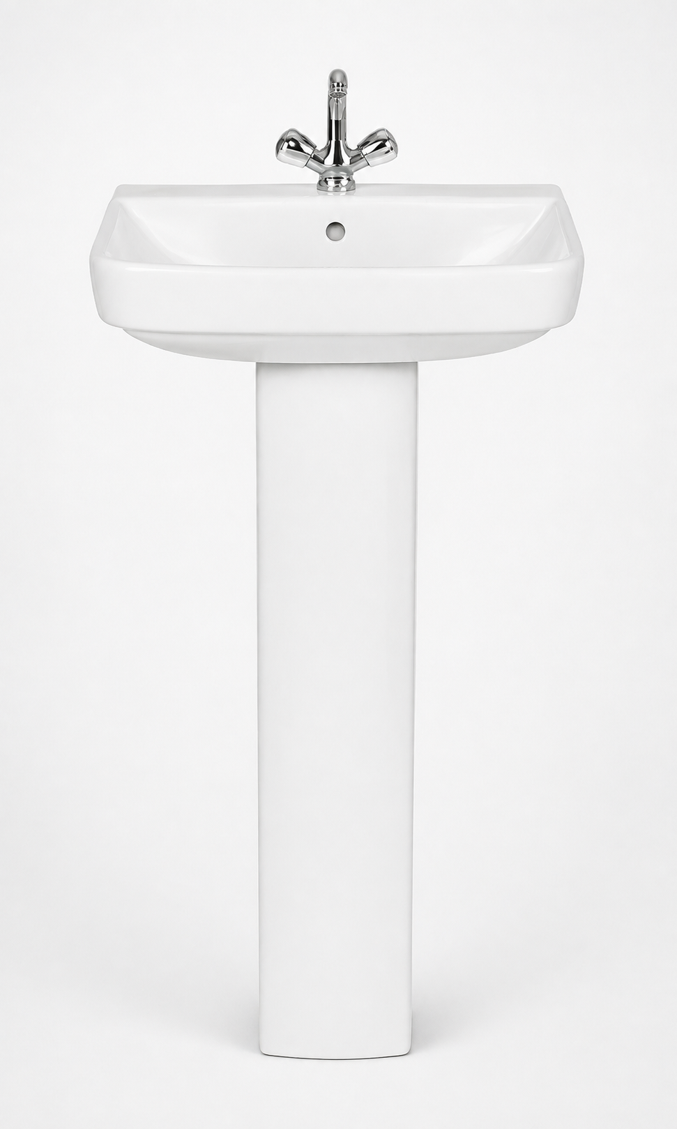 ARTICKK Square 18x14 Set Basin With Pedestal