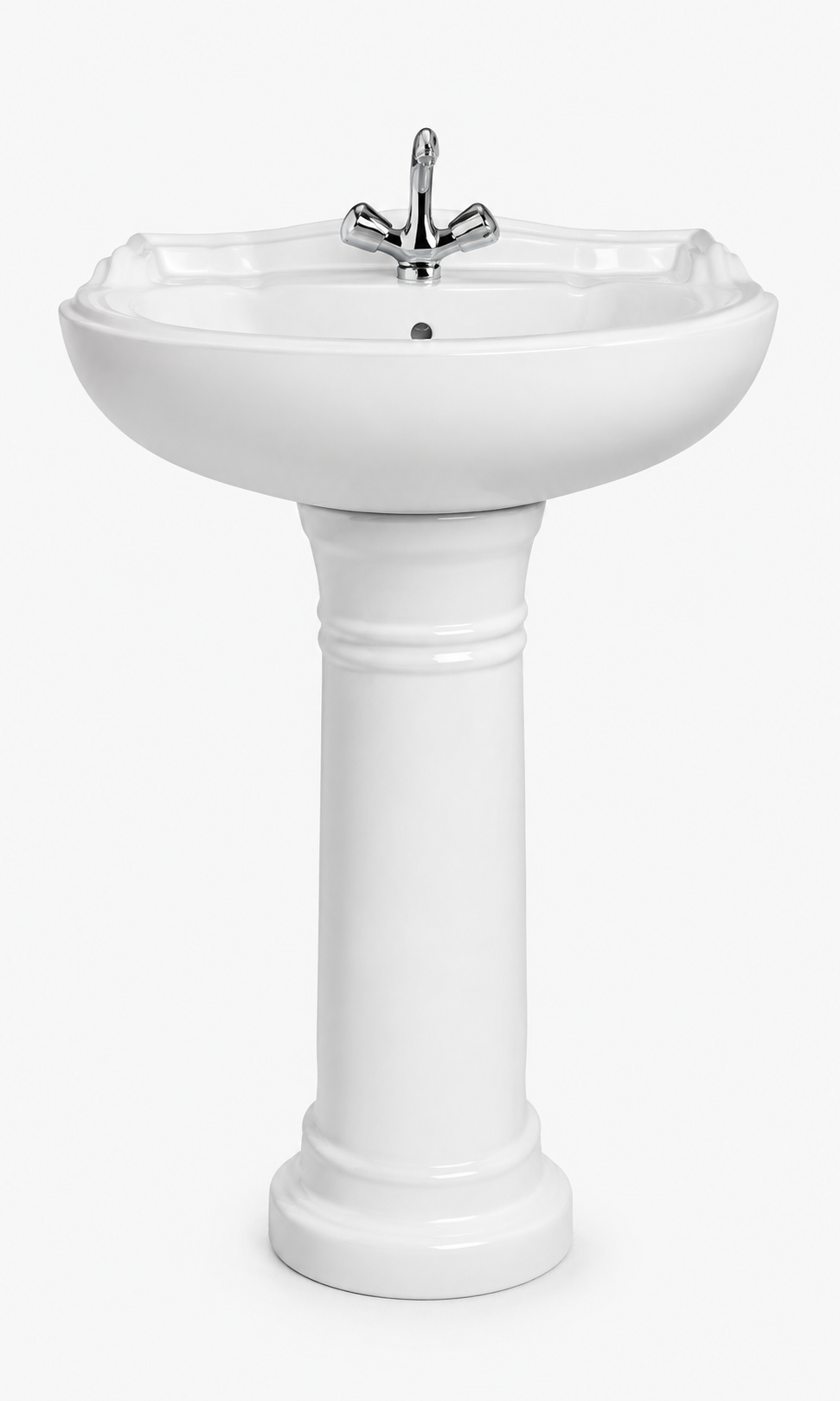 ARTICKK Star Gold 23x17 Set Basin With Pedestal